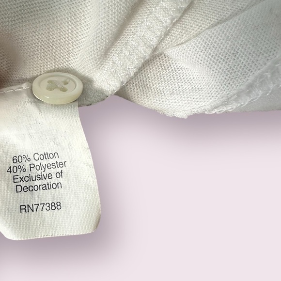 Women’s J. Crew White Ruffle Button Front Tank Top Cotton Poly Blend Sz Medium - Picture 9 of 11